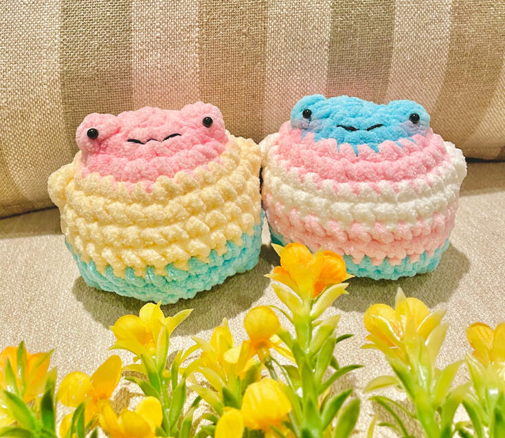 pride flag frogs!